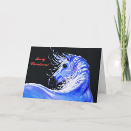 Kerstkaart voor de Minnaars van het Paard Feestdagen Kaart