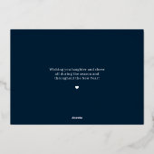 Kerstkaart voor familiekreep met Folie Folie Feestdagenkaart (Achterkant)