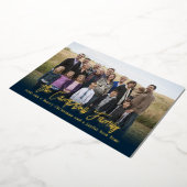 Kerstkaart voor familiekreep met Folie Folie Feestdagenkaart (Gedraaid)