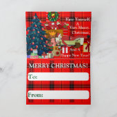 kerstkaart voor feestdagen aankondiging (Binnen)