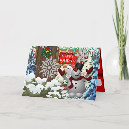 kerstkaart voor feestdagen aankondiging (Voorkant)