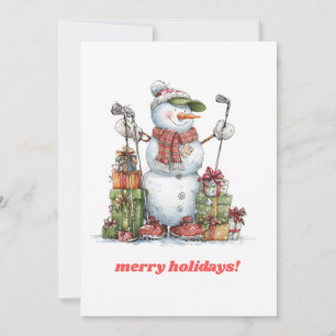 Kerstkaart voor golfers