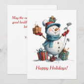 Kerstkaart voor golfliefhebbers (Voorkant / Achterkant)