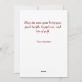 Kerstkaart voor golfliefhebbers (Achterkant)