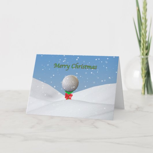 Kerstkaart voor Golfspeler Feestdagen Kaart (Voorkant)
