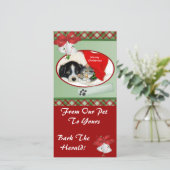 Kerstkaart voor huisdieren (Staand voorkant)