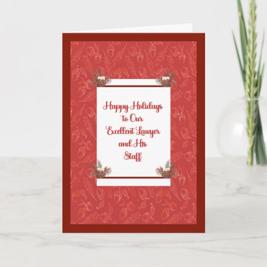 kerstKaart voor juristen en medewerkers Kaart (Voorkant)