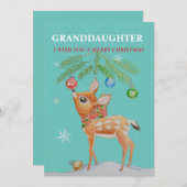 Kerstkaart voor kleindochter (Voorkant / Achterkant)