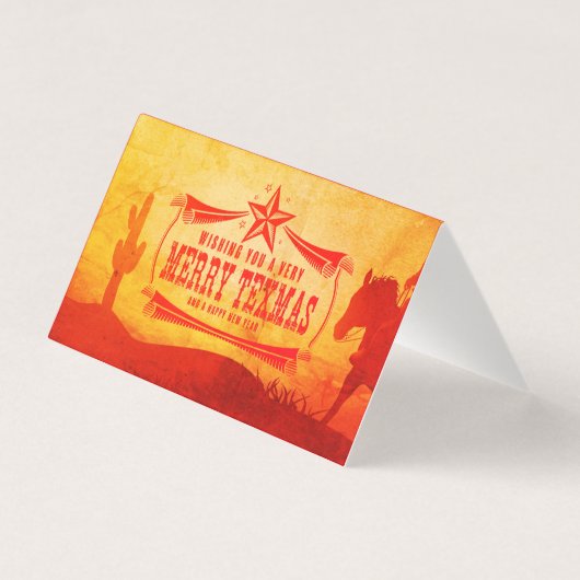  kerstkaart voor Merry Texas Kaart (Achterkant)