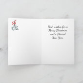 Kerstkaart voor moderne Afro-Amerikaanse vrouw Kaart (Binnen)