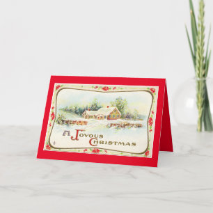 Kerstkaart voor moeder en vader feestdagen kaart