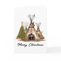 Kerstkaart voor Native Americans