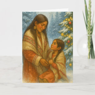 Kerstkaart voor Native Americans Kaart