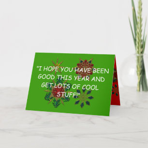Kerstkaart voor Naughty Boy Feestdagen Kaart