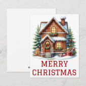 kerstkaart voor ontbijtkoek (Voorkant / Achterkant)