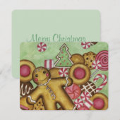 kerstkaart voor ontbijtkoek (Voorkant / Achterkant)