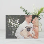 Kerstkaart voor opslag van huwelijksdatum (Staand voorkant)