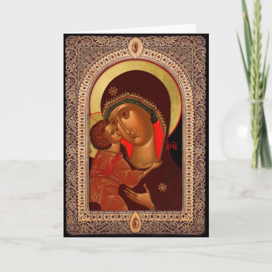 Kerstkaart voor orthodoxe christenen feestdagen kaart (Voorkant)