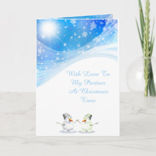 Kerstkaart voor partners feestdagen kaart