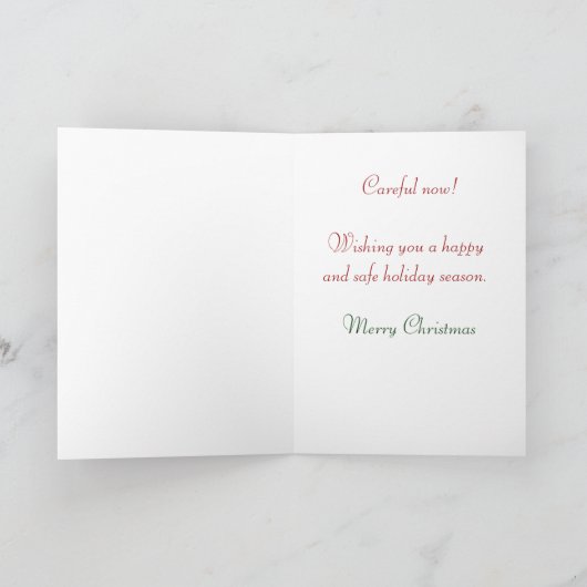 Kerstkaart voor rapschutter feestdagen kaart (Binnen)