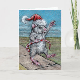 Kerstkaart voor Ratten Feestdagen Kaart