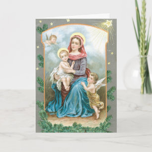 Kerstkaart voor religieuze doeleinden feestdagen kaart