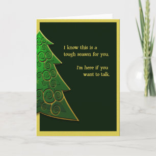 Kerstkaart voor rouwende of verdrietige mensen feestdagen kaart
