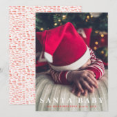 Kerstkaart voor Santa baby (Voorkant / Achterkant)