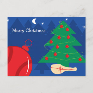 Kerstkaart voor tennisspelers feestdagenkaart