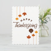 Kerstkaart voor Thanksgiving (Staand voorkant)