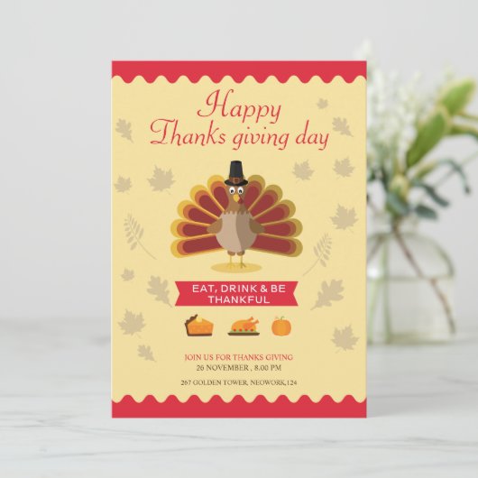 Kerstkaart voor Thanksgiving Kaart (Staand voorkant)