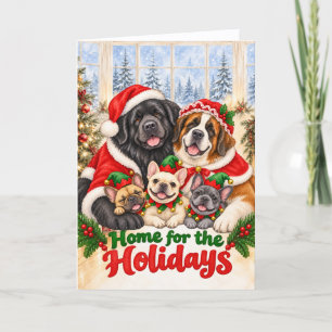 Kerstkaart voor thuis feestdagen kaart
