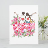 Kerstkaart voor vakantie (Staand voorkant)