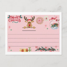 Kerstkaart voor vrolijk Kerstmis