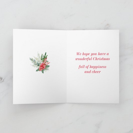 Kerstkaart voor zus en zwager kaart (Binnen)