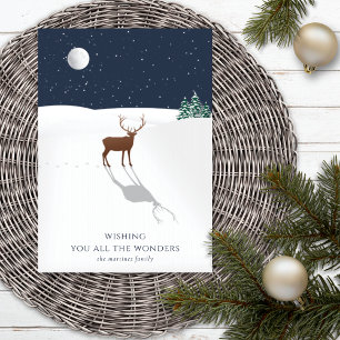 kerstkaart vreedzame nachtmoonsterren voor de mari