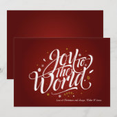 Kerstkaart "Vreugde aan de Wereld" (Voorkant / Achterkant)