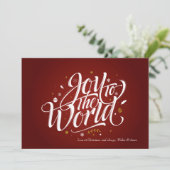 Kerstkaart "Vreugde aan de Wereld" (Staand voorkant)