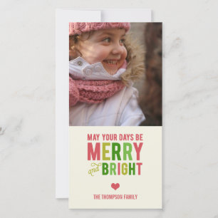 Kerstkaart 'Vrolijk en helder'