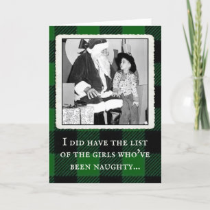 kerstkaart "Who is Naughty" Bedankkaart