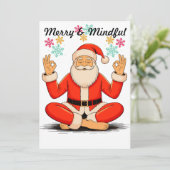 Kerstkaart Yoga Kerstman (Staand voorkant)