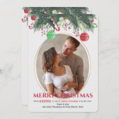 Kerstkaart zwangerschapsaankondiging (Voorkant / Achterkant)