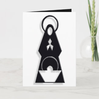 Kerstkaart zwart en wit feestdagen kaart