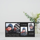 Kerstkaart - Zwarte (Staand voorkant)