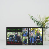 Kerstkaart - Zwarte Achtergrond (Staand voorkant)