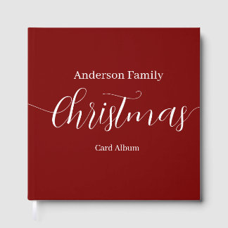 Kerstkaartalbum Persoonlijke familienaam Gastenboek