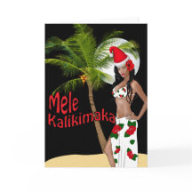 Kerstkaarten 00 van Pinup Mele Kalikimaka van