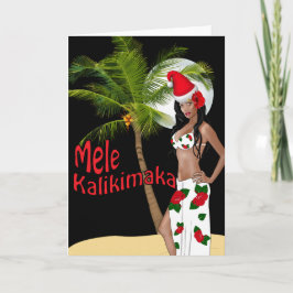 Kerstkaarten 00 van Pinup Mele Kalikimaka van Feestdagen Kaart