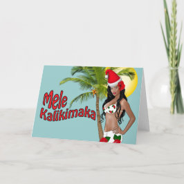 Kerstkaarten 02 van Pinup Mele Kalikimaka van Feestdagen Kaart