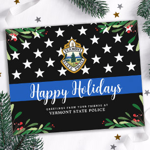 kerstkaarten blauwe lijn van de politie briefkaart